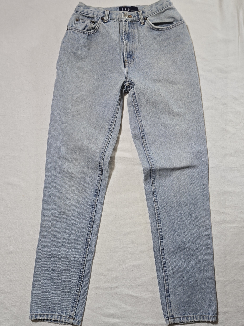 Vintage 90s GAP 8 Long Light Wash High-Rise Slim Fit Jeans